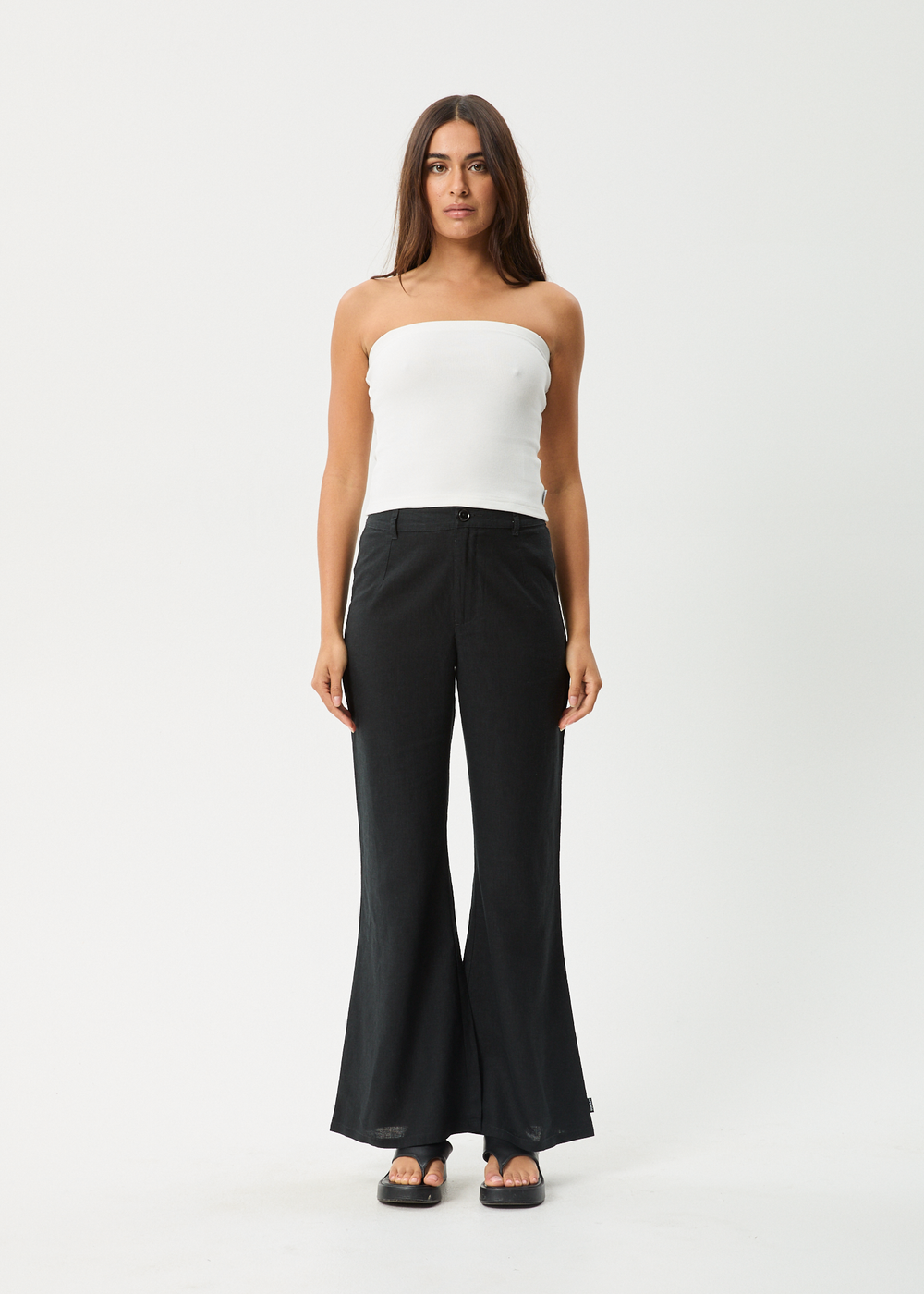 Womens Rib Tube Top Jamie - White - AFENDS