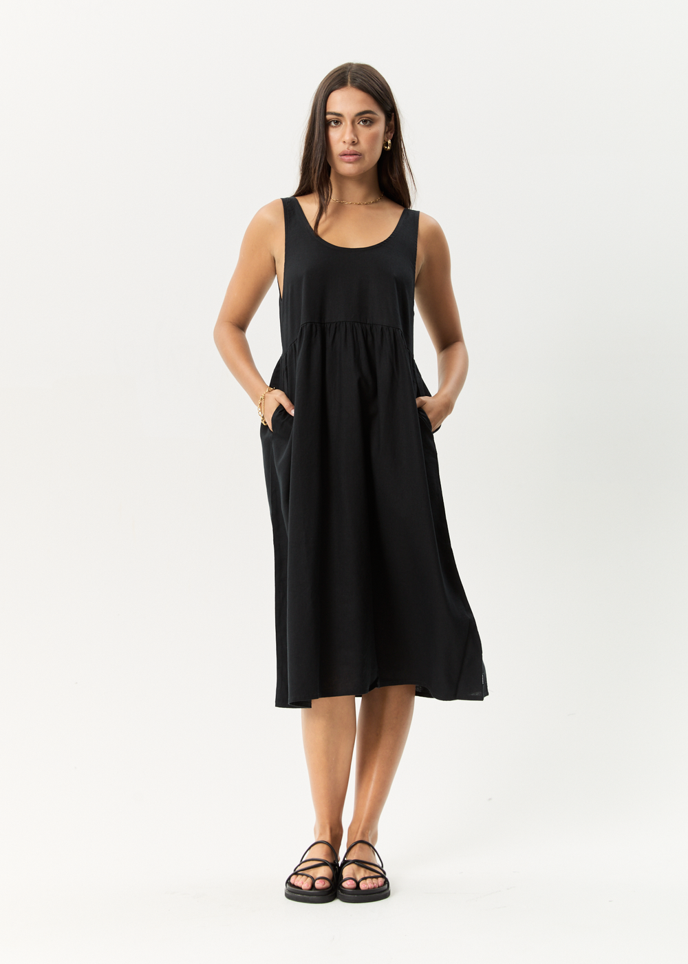 Womens Midi Dress Jesse - Black - AFENDS