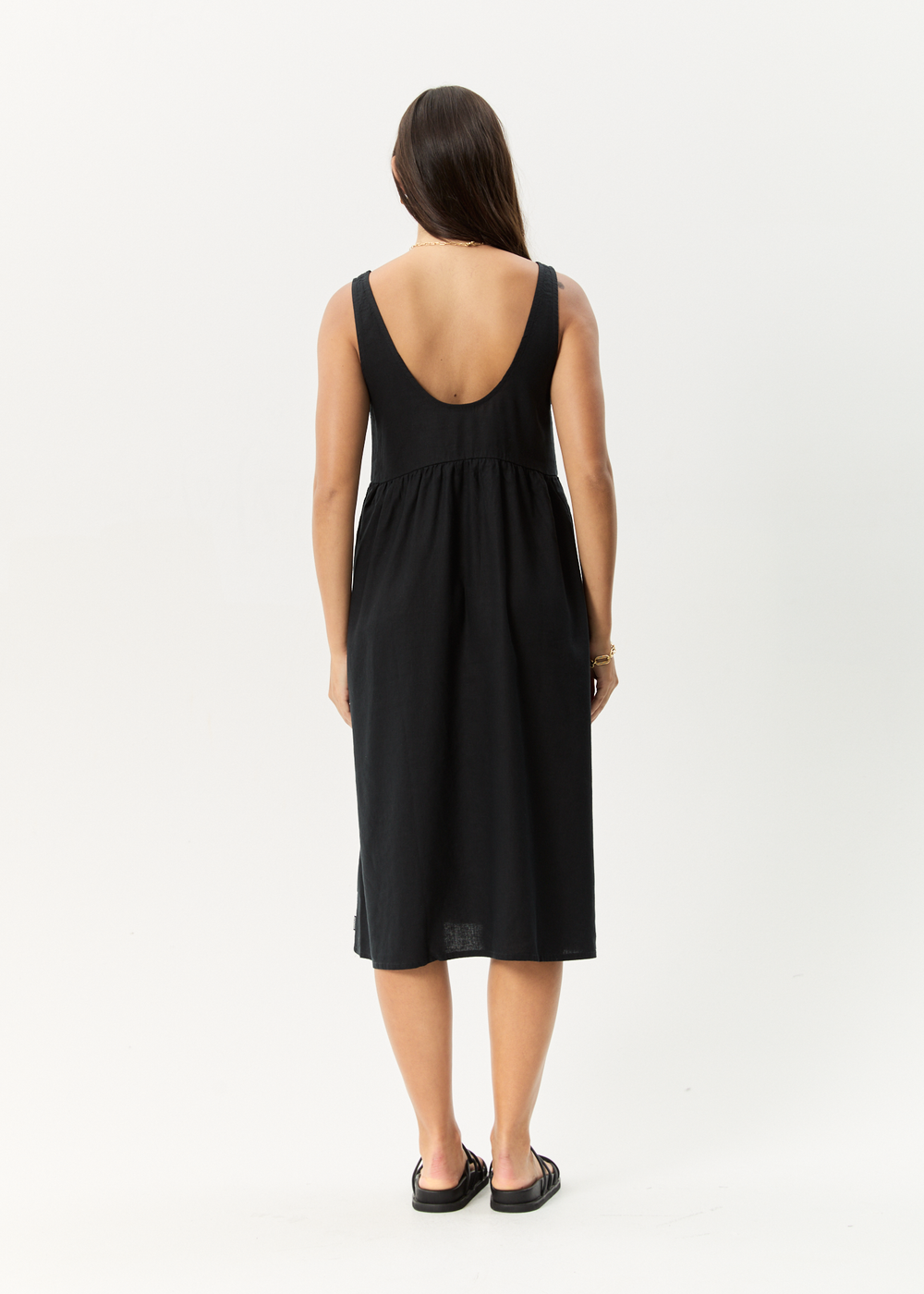 Womens Midi Dress Jesse - Black - AFENDS