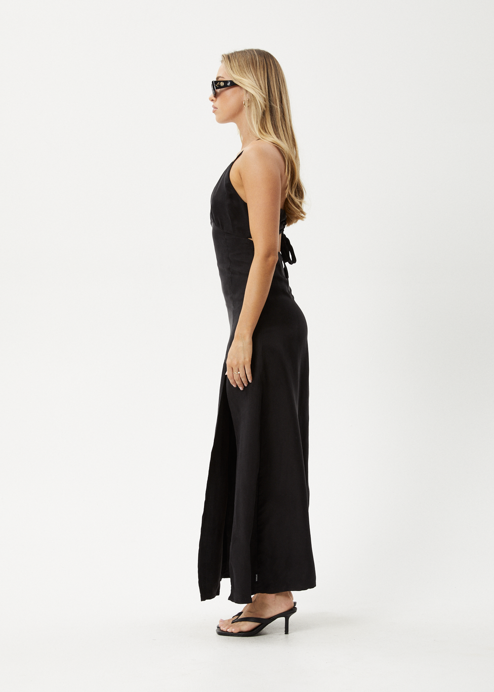 Womens Cupro Maxi Dress Grace - Black - AFENDS
