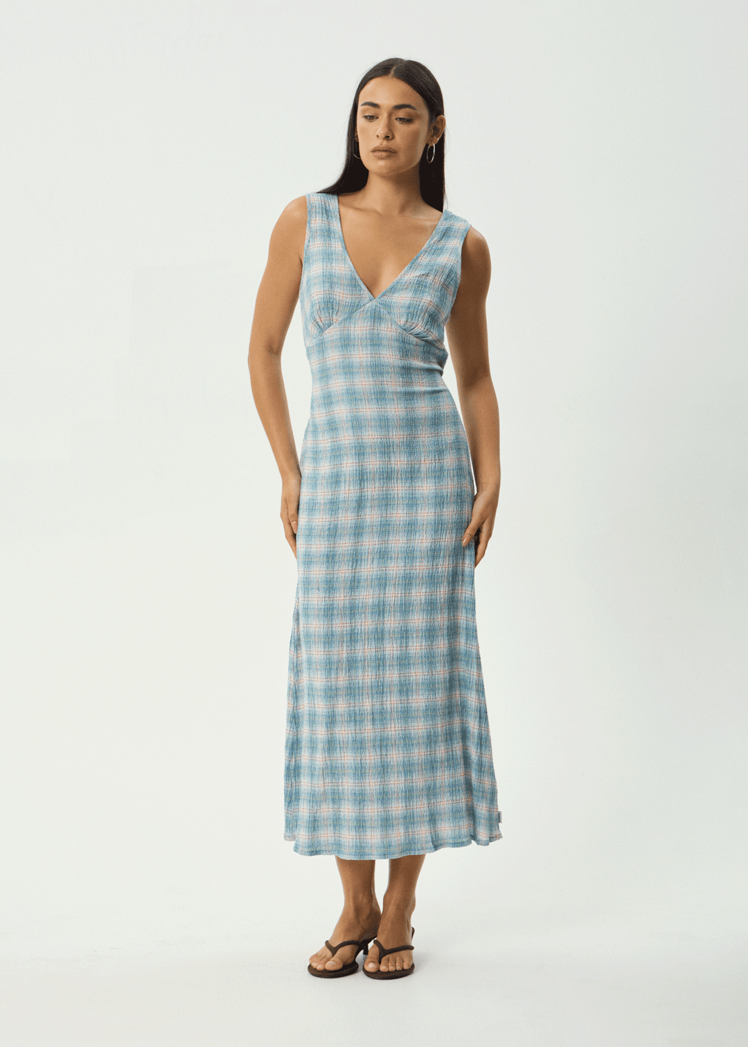 Tully Seersucker Maxi Dress – Lake Check