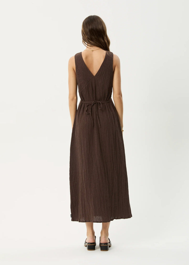 Tully Seersucker Maxi Dress – Coffee