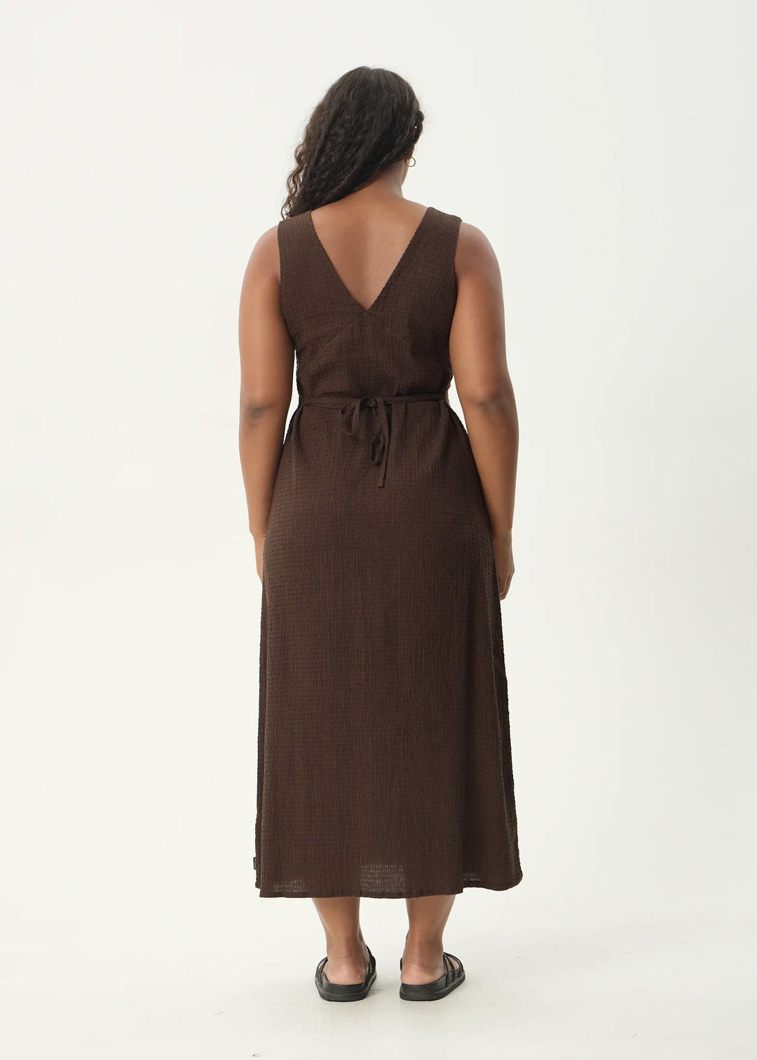 Tully Seersucker Maxi Dress – Coffee