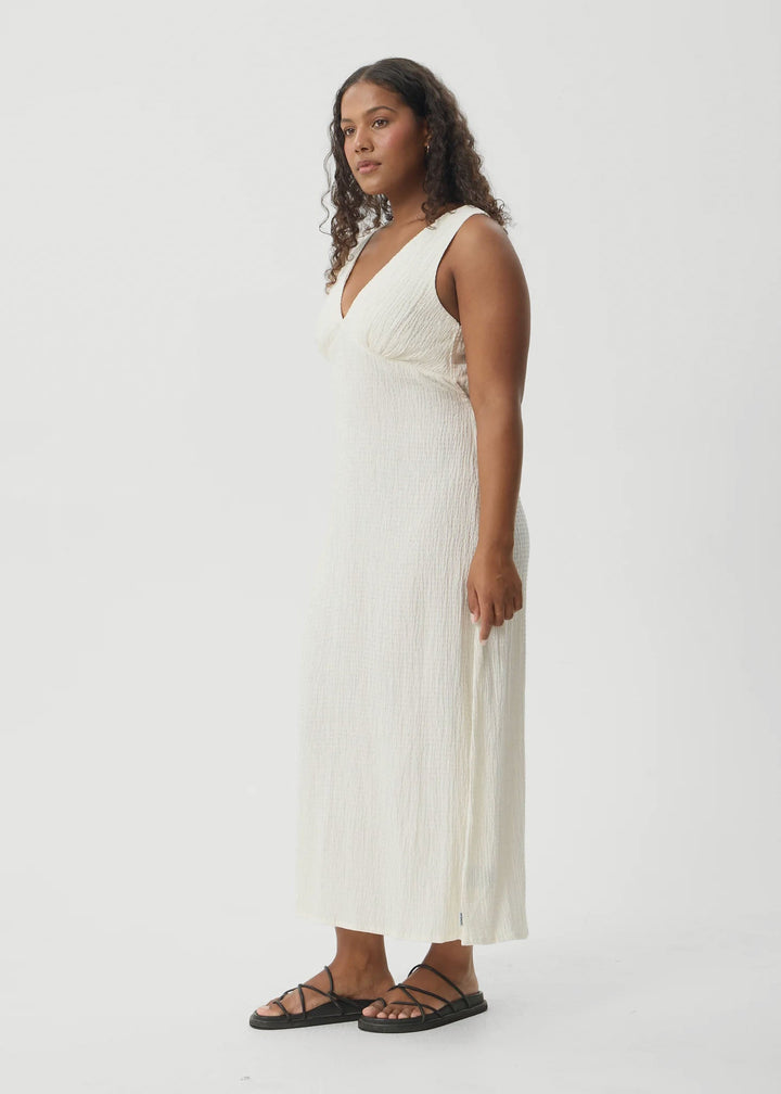 Tully Seersucker Maxi Dress – Off White