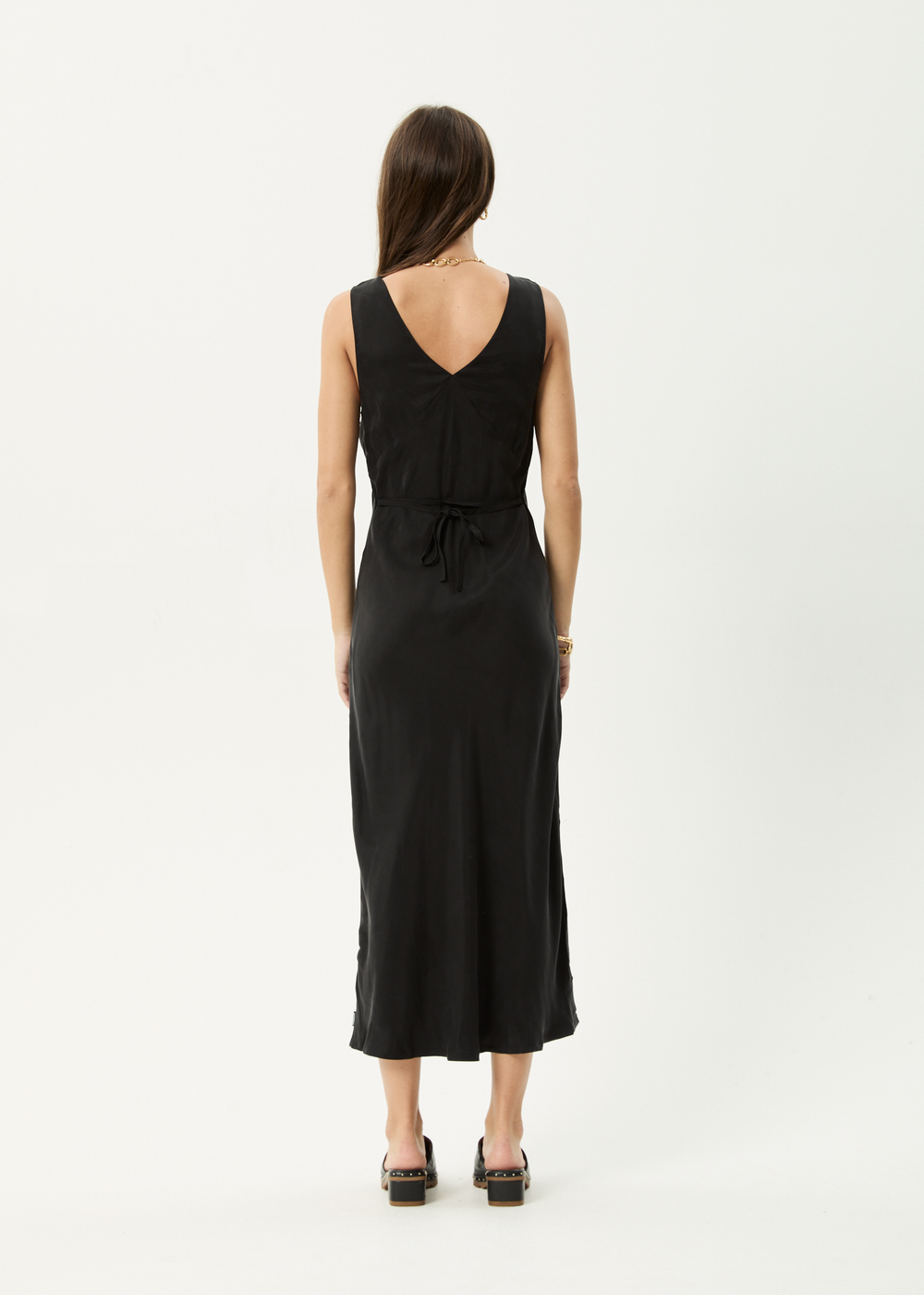 Womens Cupro Maxi Dress Gia - Black - AFENDS