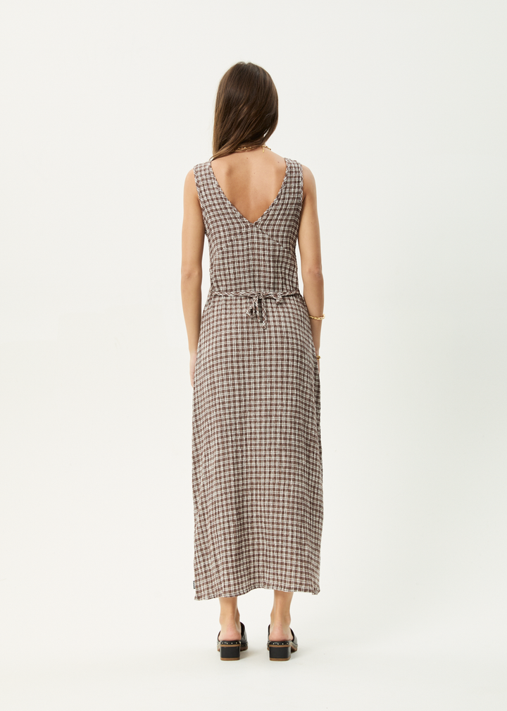 Tully Seersucker Maxi Dress – Coffee Check
