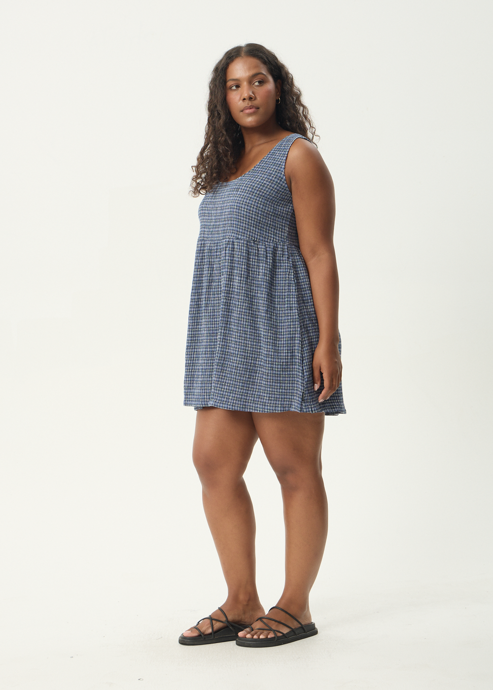 Womens Seersucker Mini Dress Jesse - Marlin - AFENDS