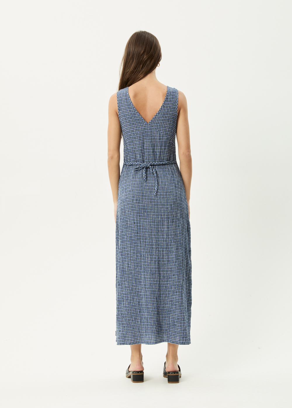 Womens Seersucker Maxi Dress Tully - Marlin - AFENDS