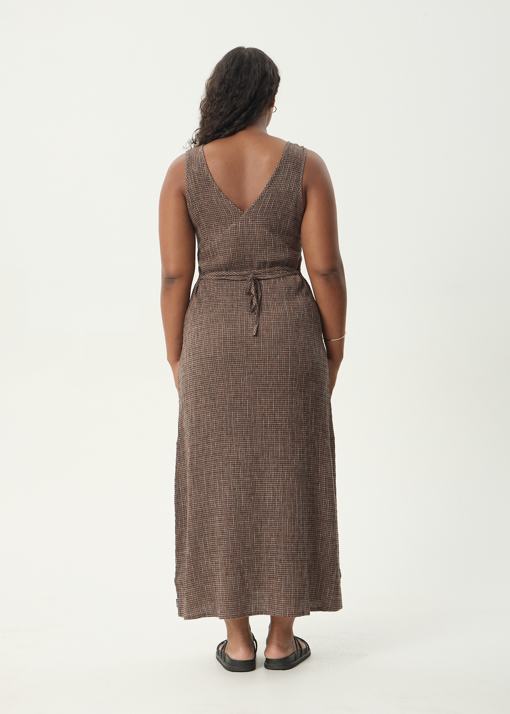 Womens Seersucker Maxi Dress Tully - Hometown Coffee - AFENDS