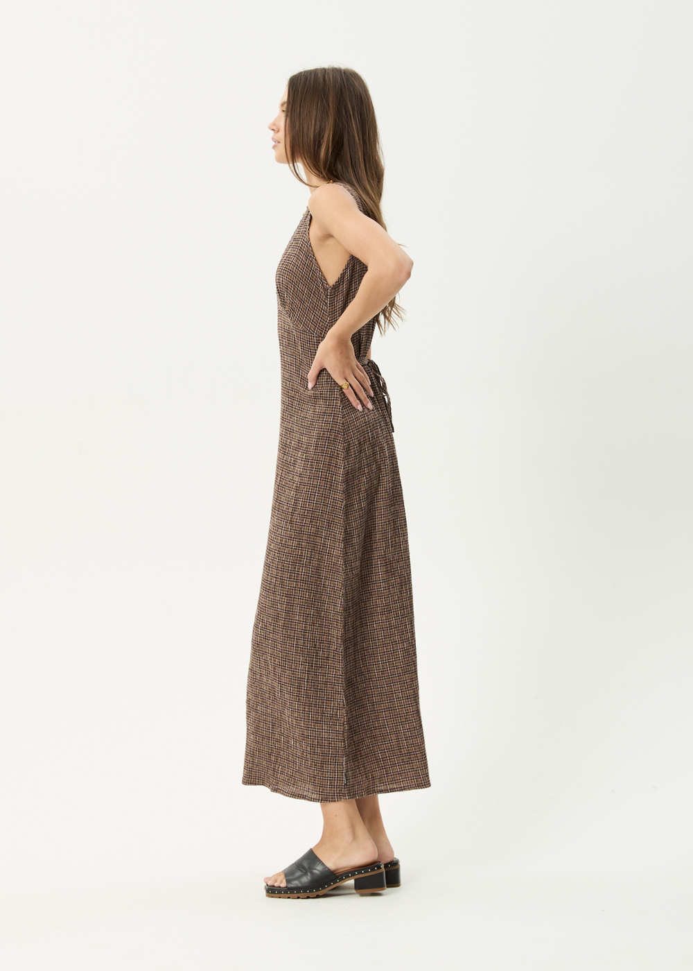 Womens Seersucker Maxi Dress Tully - Hometown Coffee - AFENDS