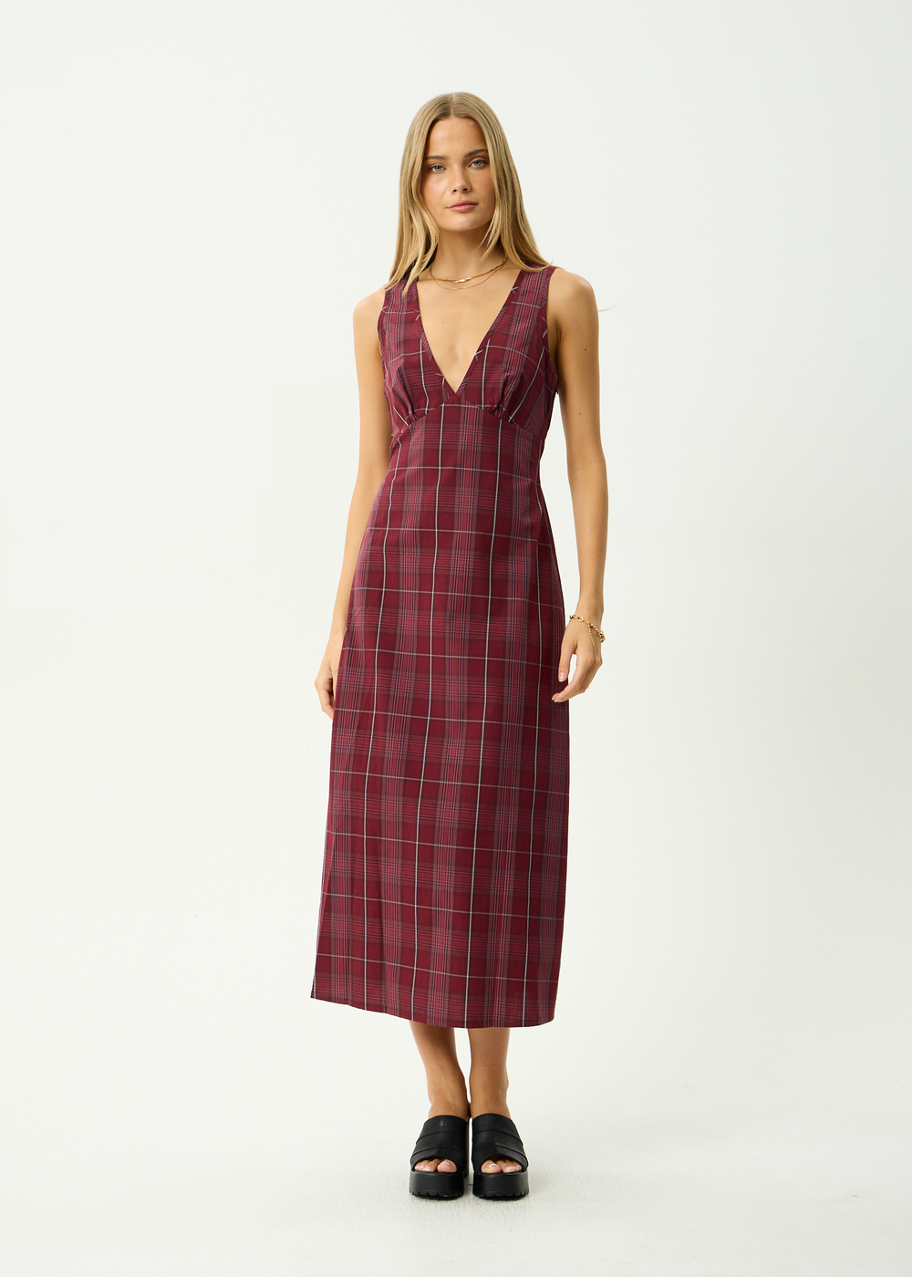 Womens Maxi Dress Eboni - Port - AFENDS