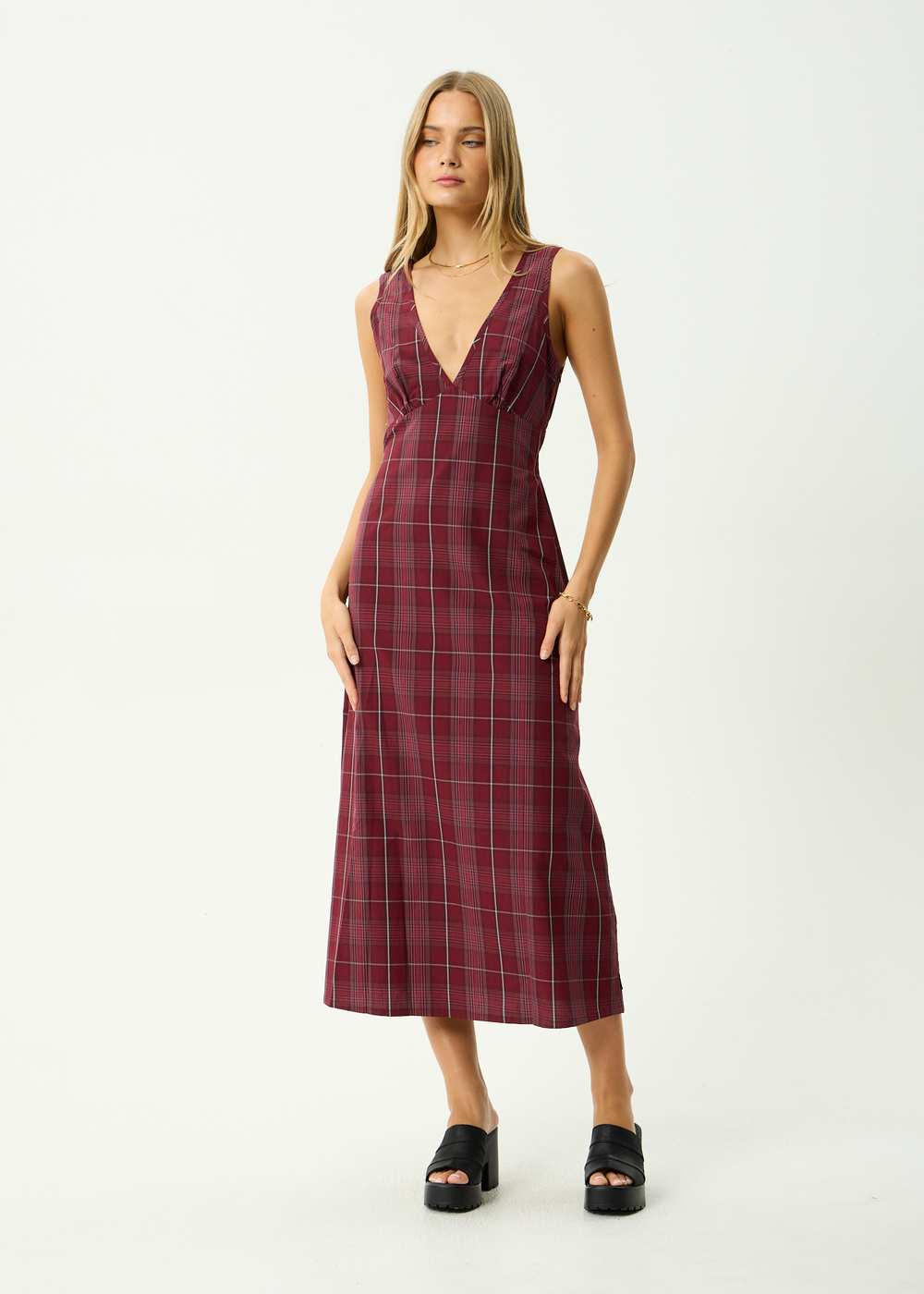 Womens Maxi Dress Eboni - Port - AFENDS