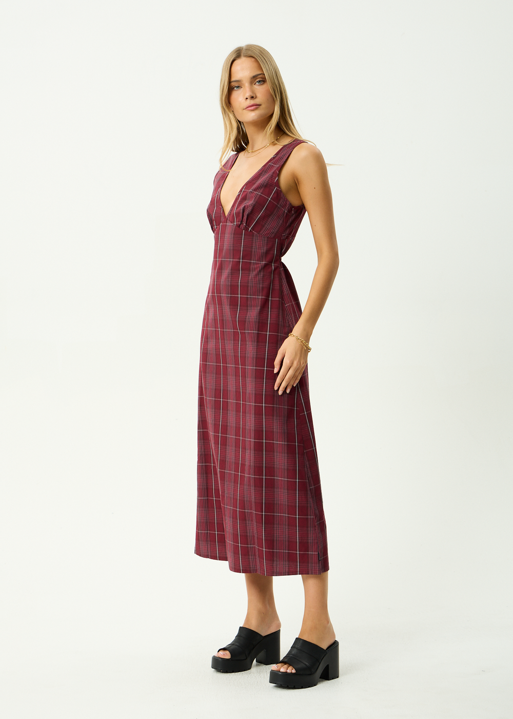 Womens Maxi Dress Eboni - Port - AFENDS