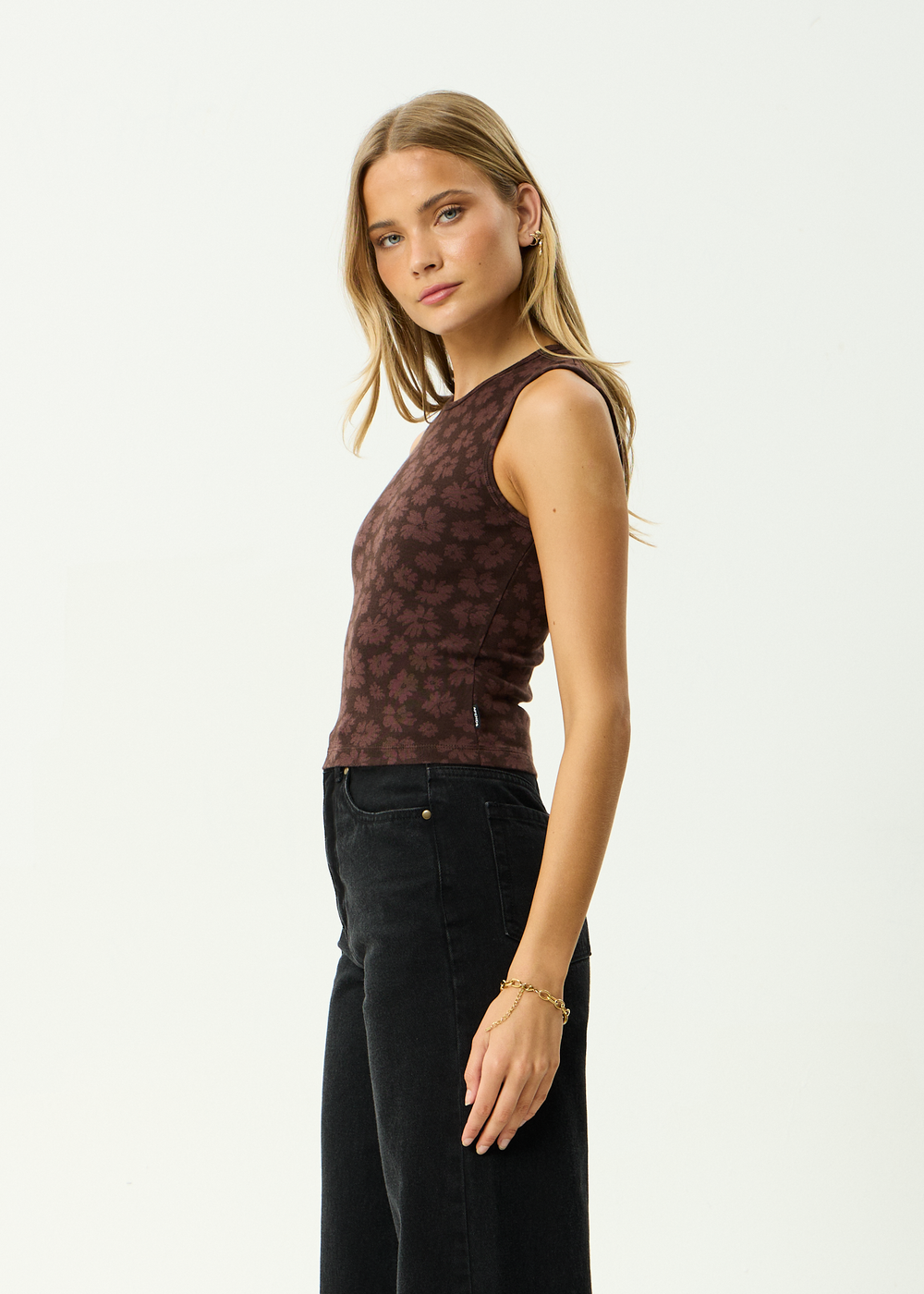 Womens Tank Astoria - Chocolate - AFENDS