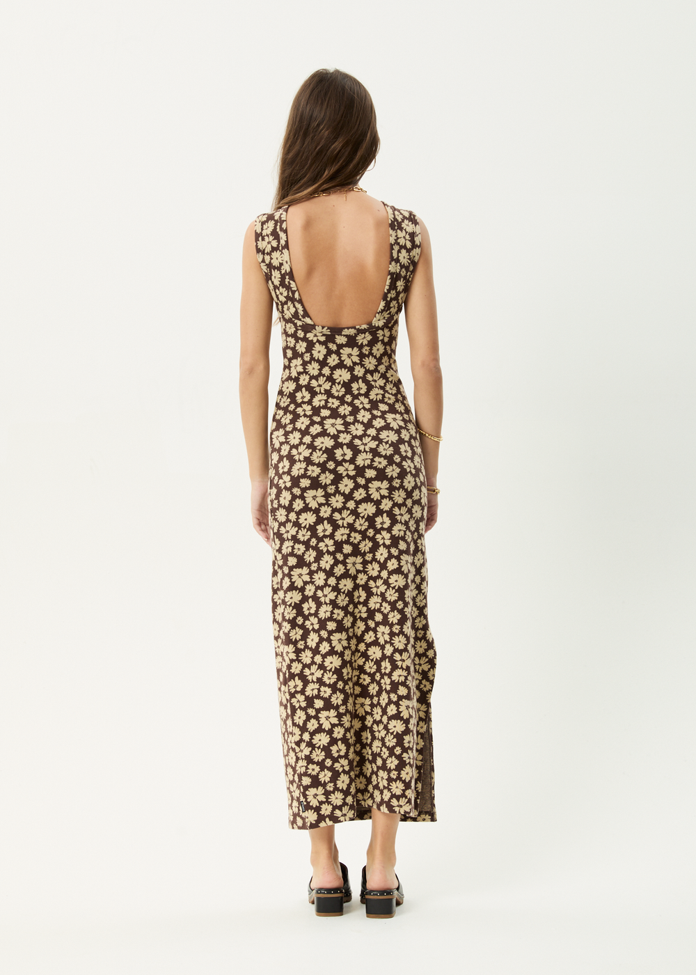 Womens Maxi Dress Astoria - Coffee - AFENDS