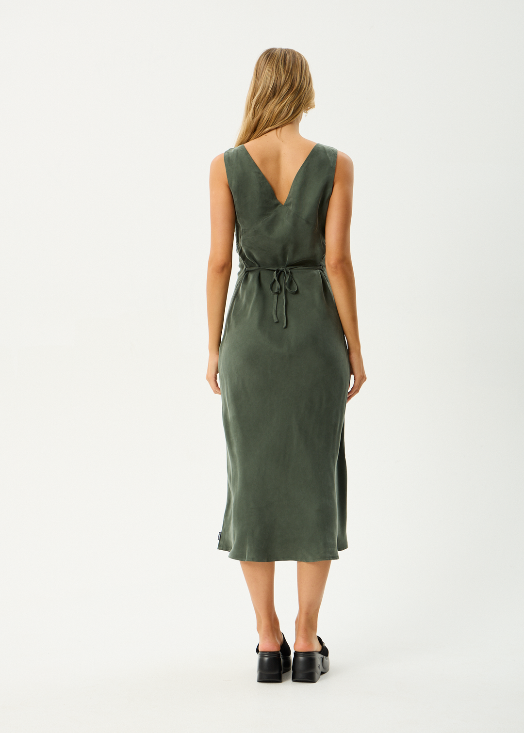 Gia Cupro Maxi Dress – Deep Green