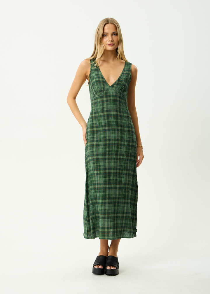 Tully Seersucker Maxi Dress – Hunter Green