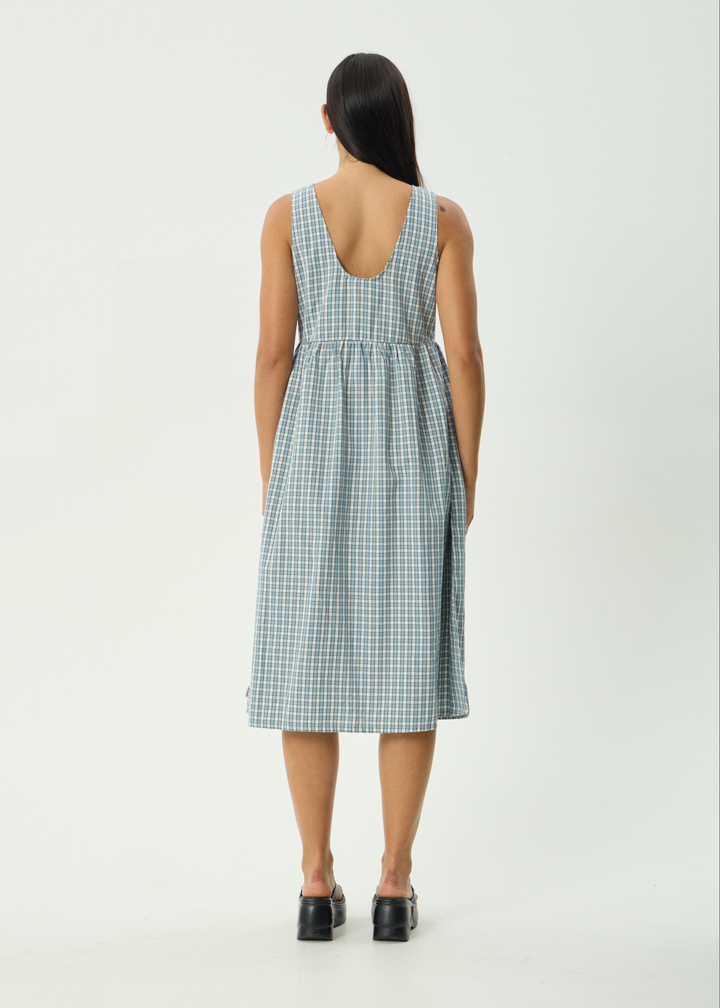 Evans Check Midi Dress – Overcast