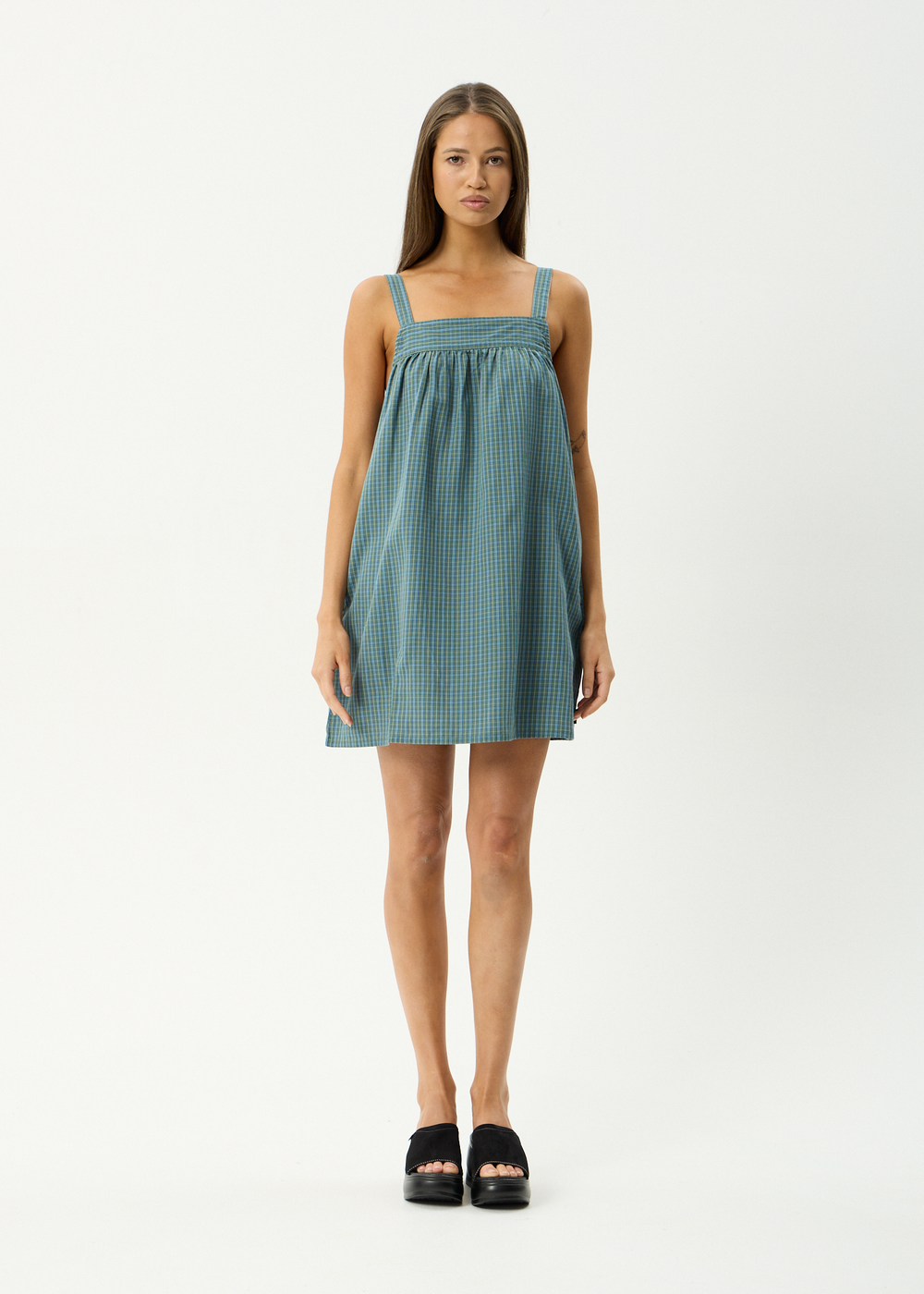 Womens Mini Dress Voyager - Deep Olive Voyager - AFENDS