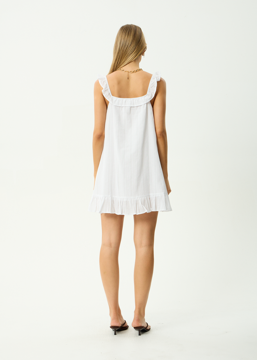 Womens Mini Dress Aquarius - White - AFENDS