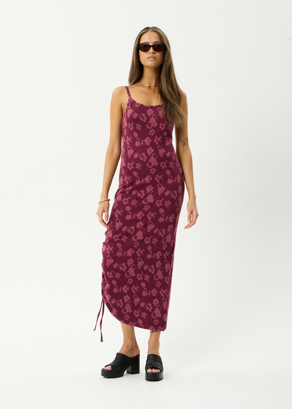 Womens Maxi Dress Marin - Port - AFENDS