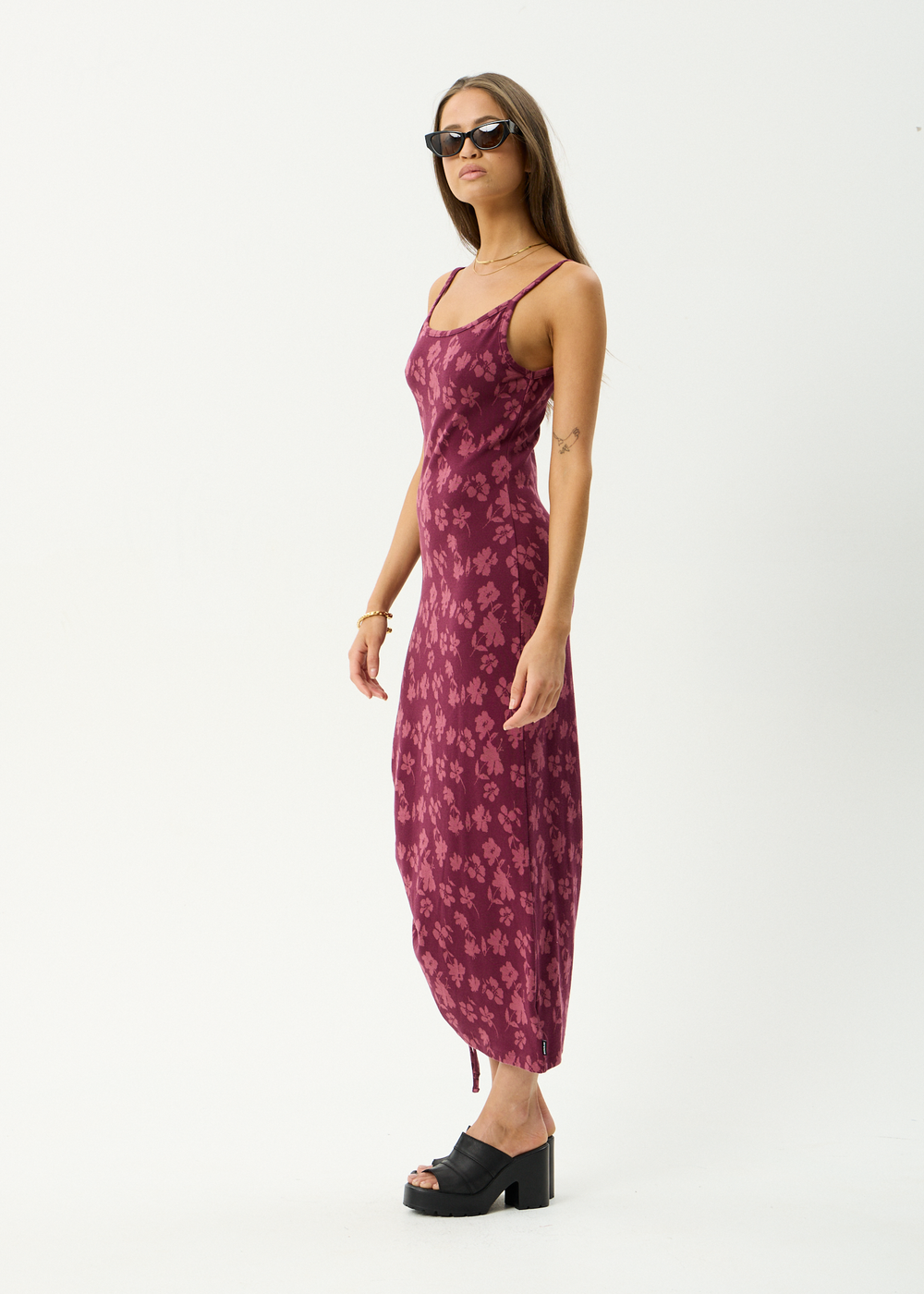 Womens Maxi Dress Marin - Port - AFENDS