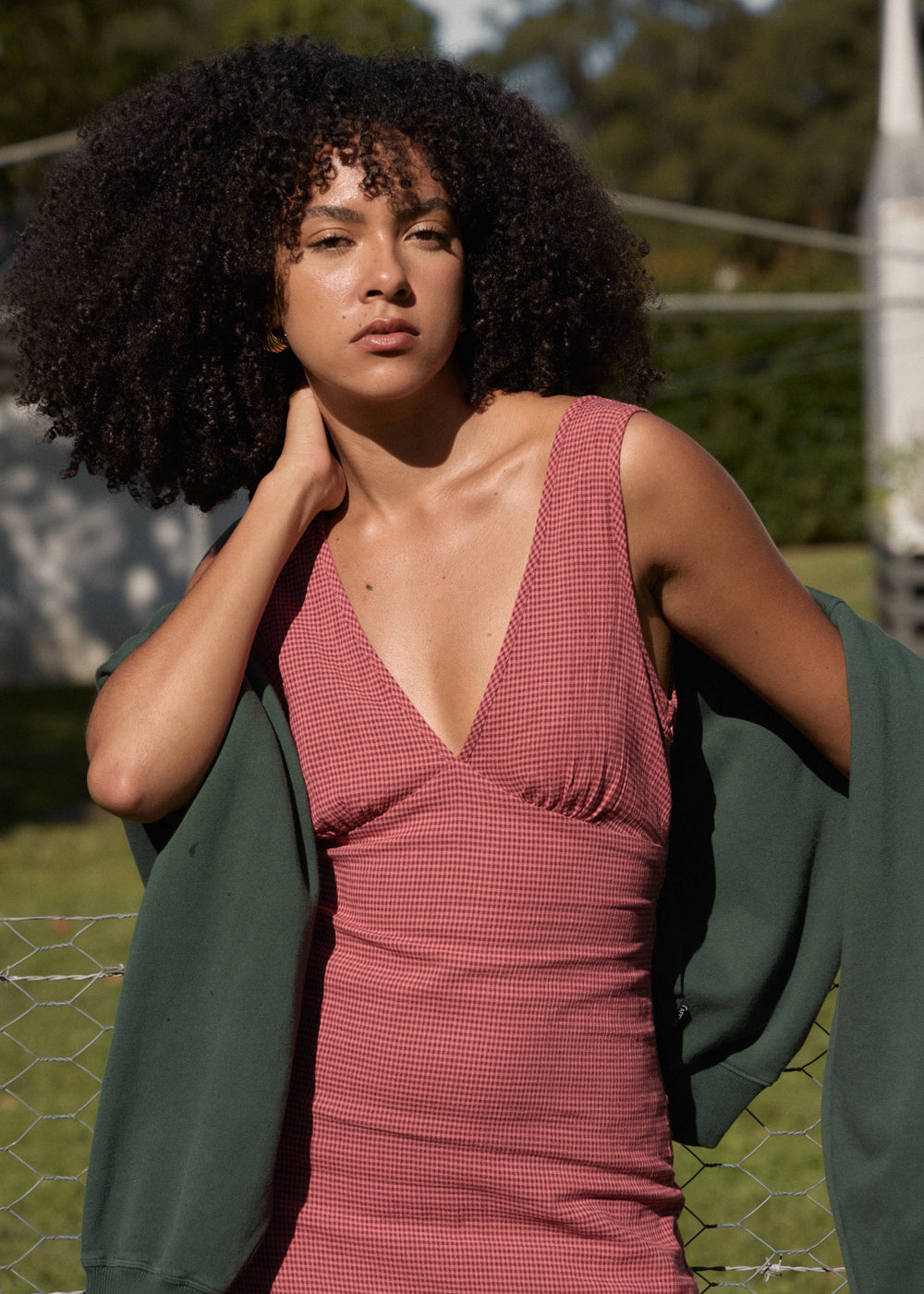 Womens Maxi Dress Tully - Indy Rose Check - AFENDS