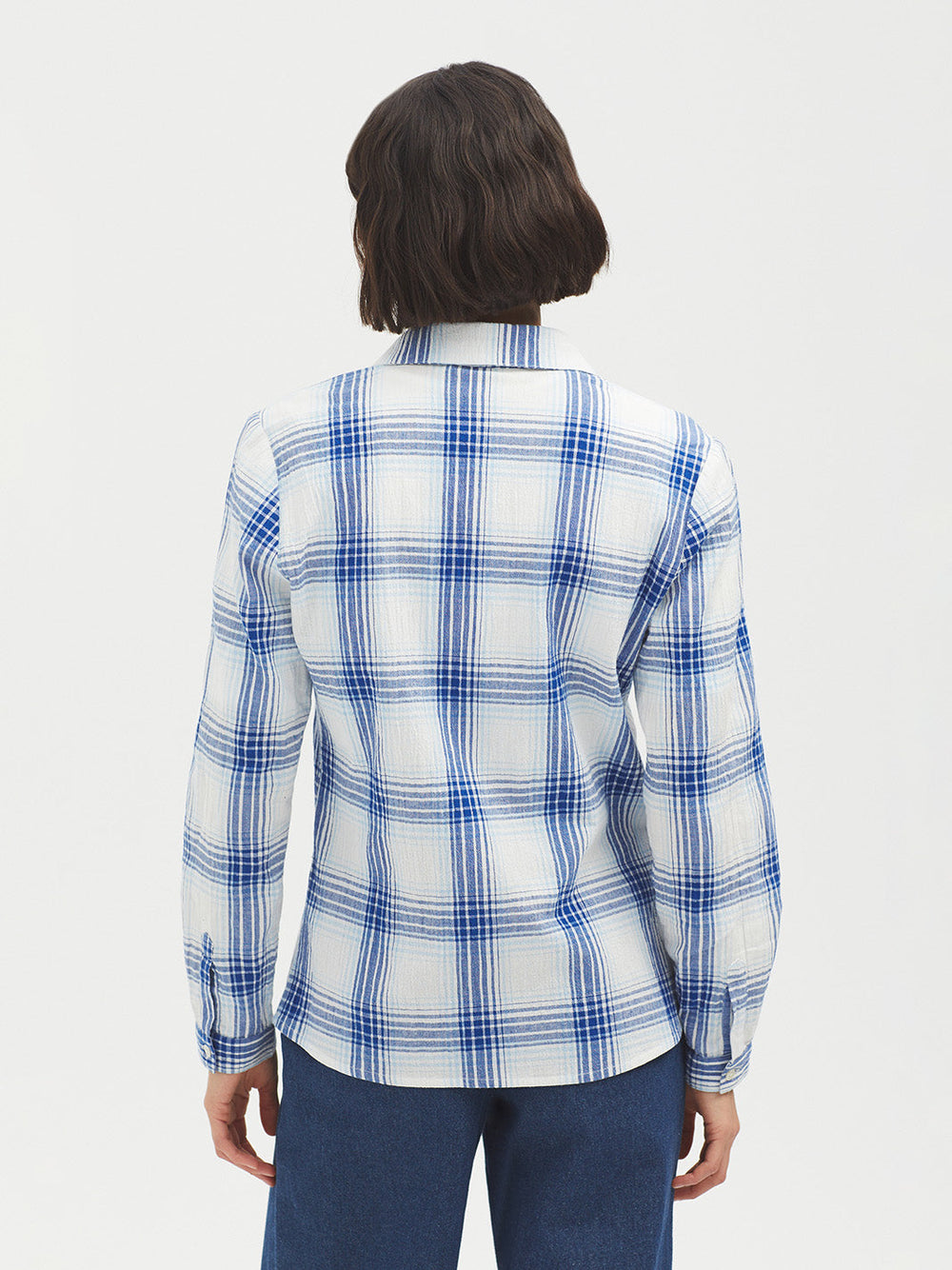 Checked Cheesecloth Shirt