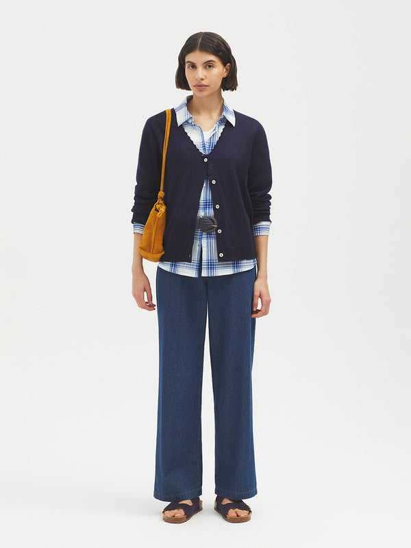 Checked Cheesecloth Shirt