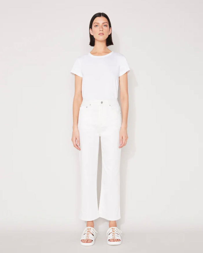 Wide Leg Cropped Jeans – Off White