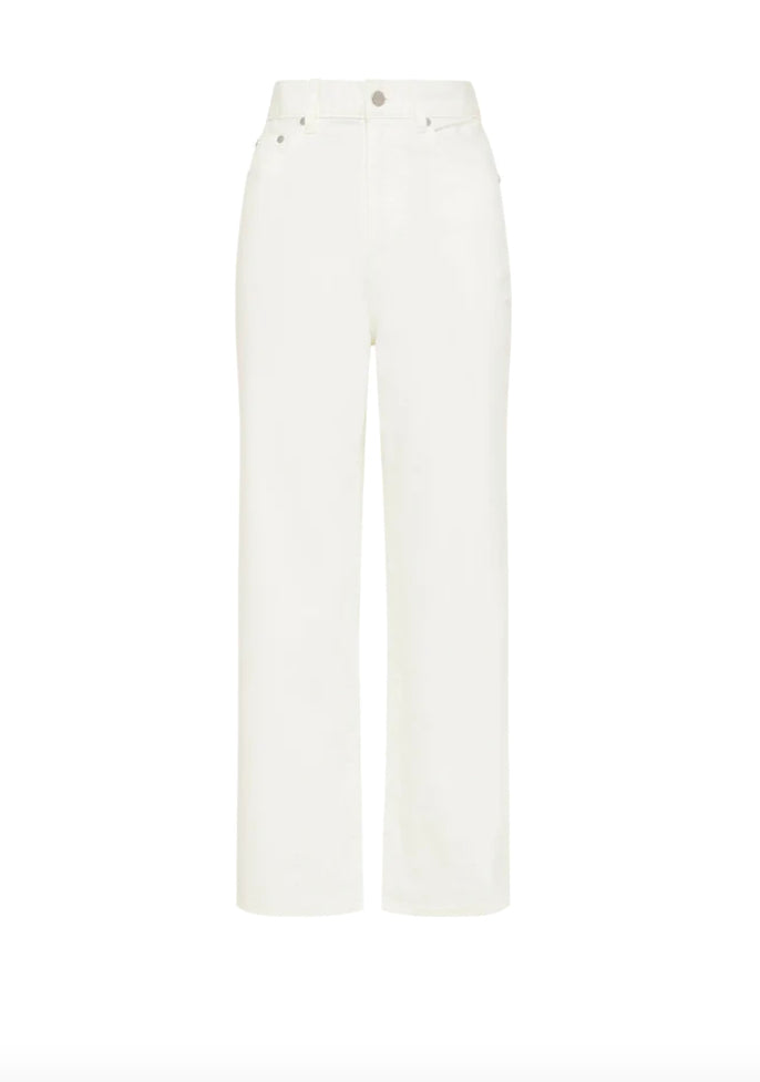 Wide Leg Cropped Jeans – Off White