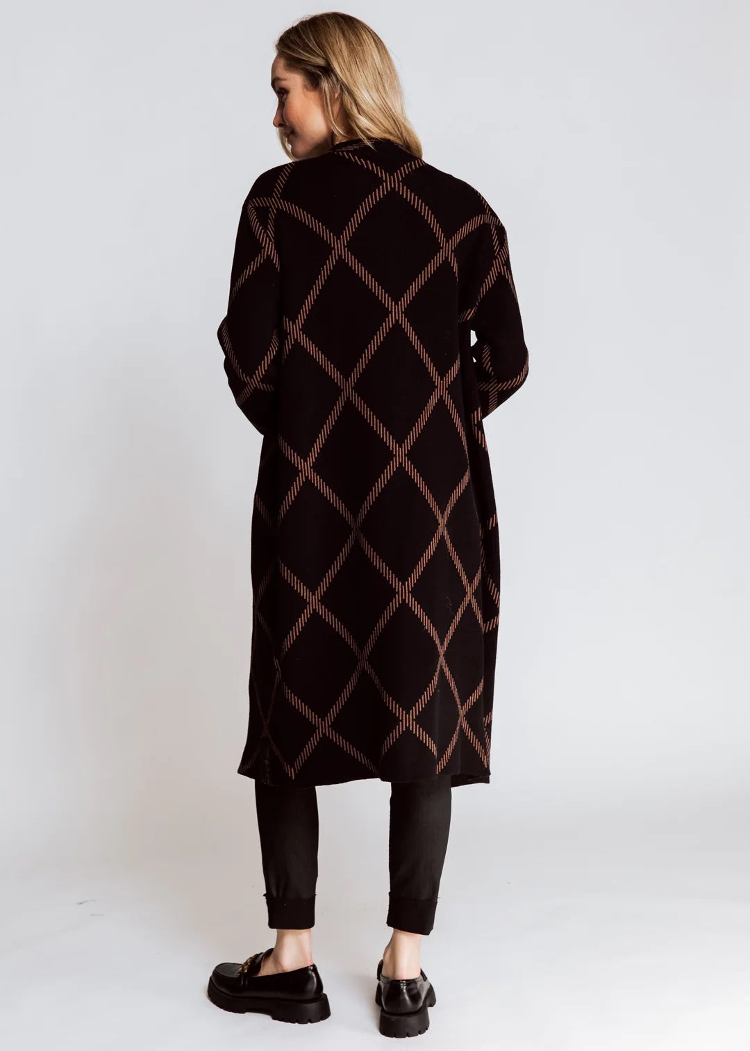 Ally Longline Cardigan – Black
