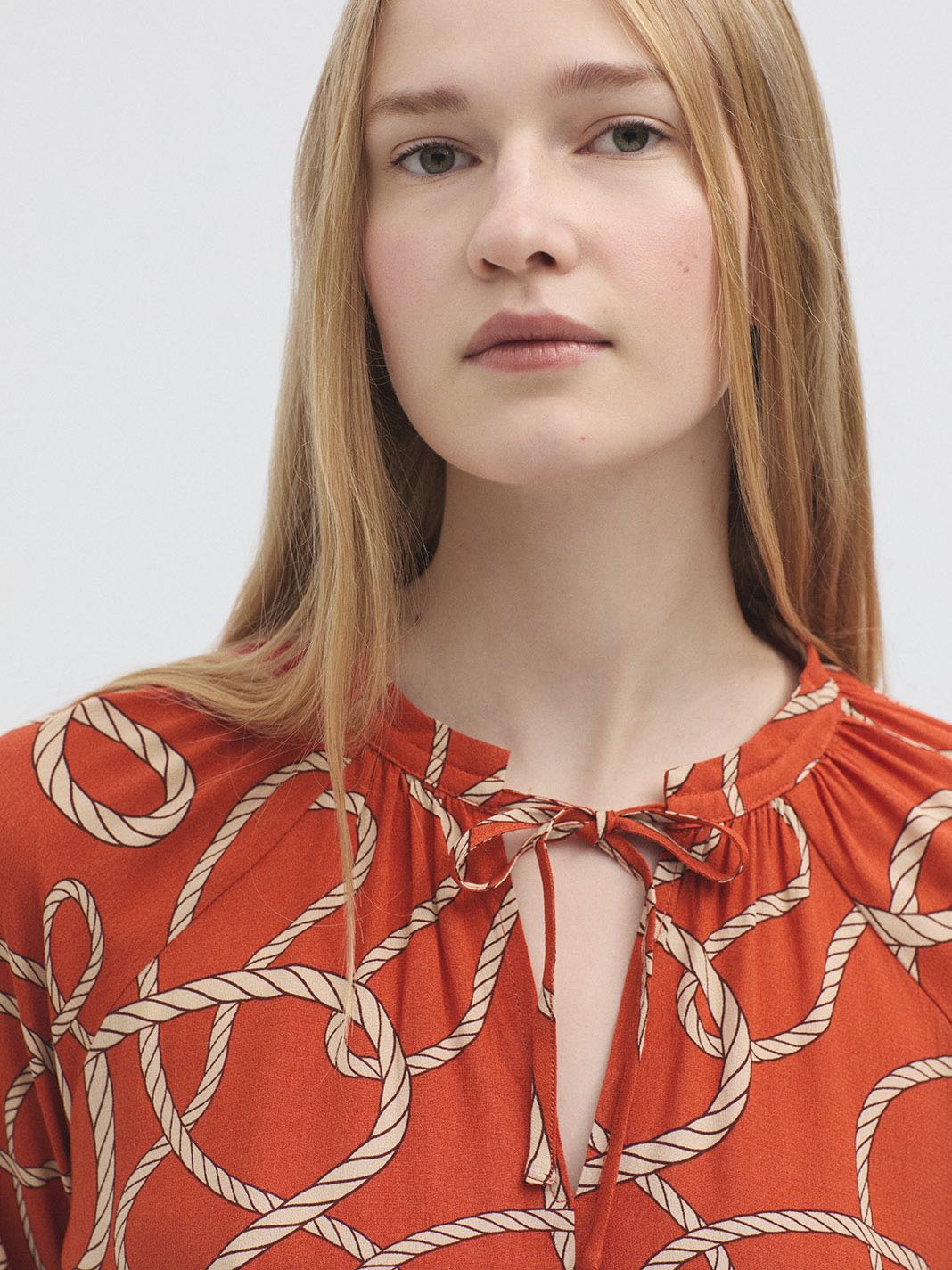Anchor Ropes Blouse – Intense Orange