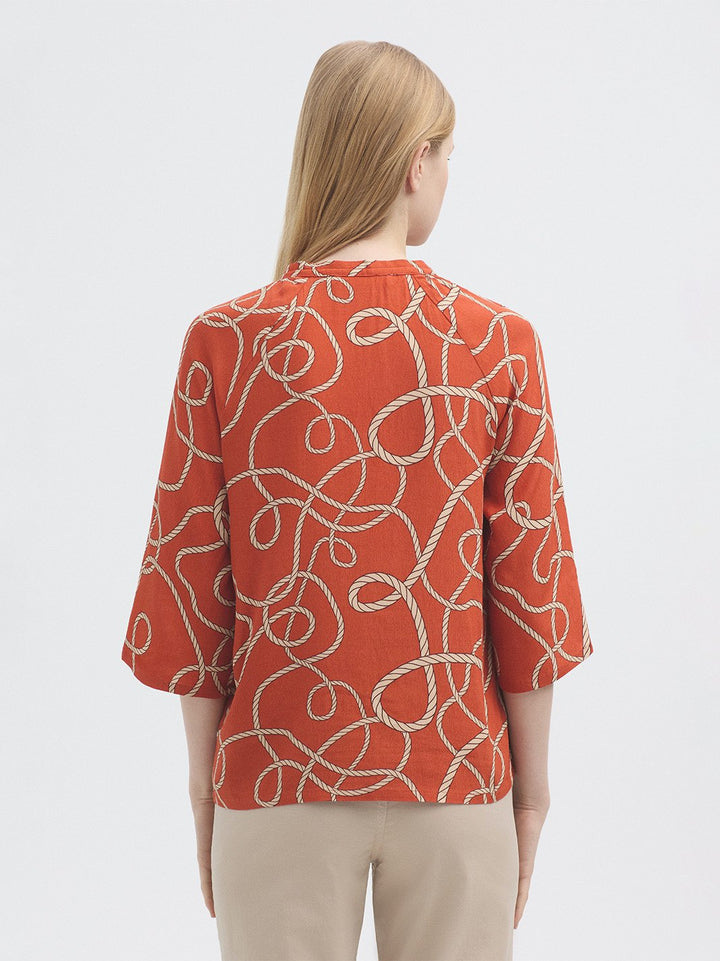 Anchor Ropes Blouse – Intense Orange