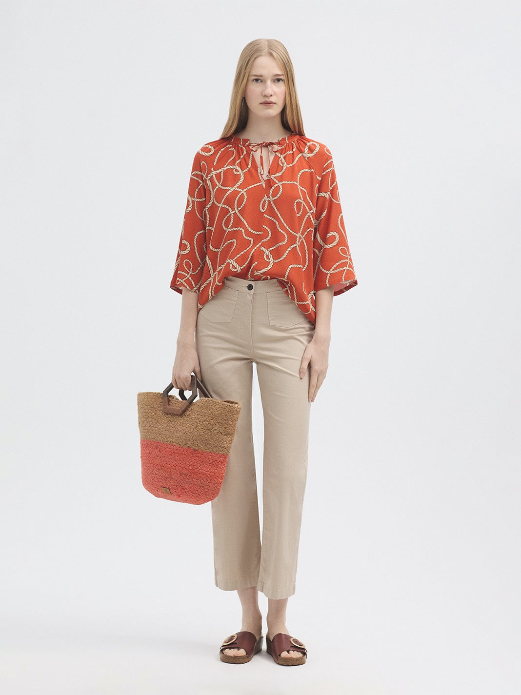 Anchor Ropes Blouse – Intense Orange