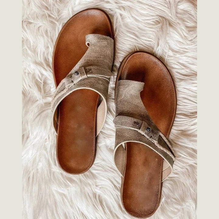 Adelaide Cushioned Vegan Leather Sandals