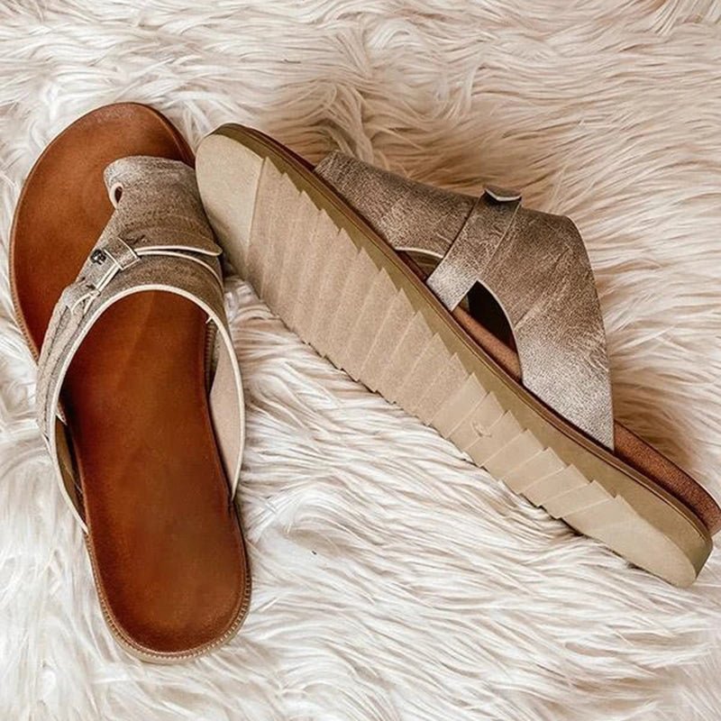 Adelaide Cushioned Vegan Leather Sandals