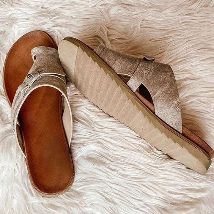 Adelaide Cushioned Vegan Leather Sandals