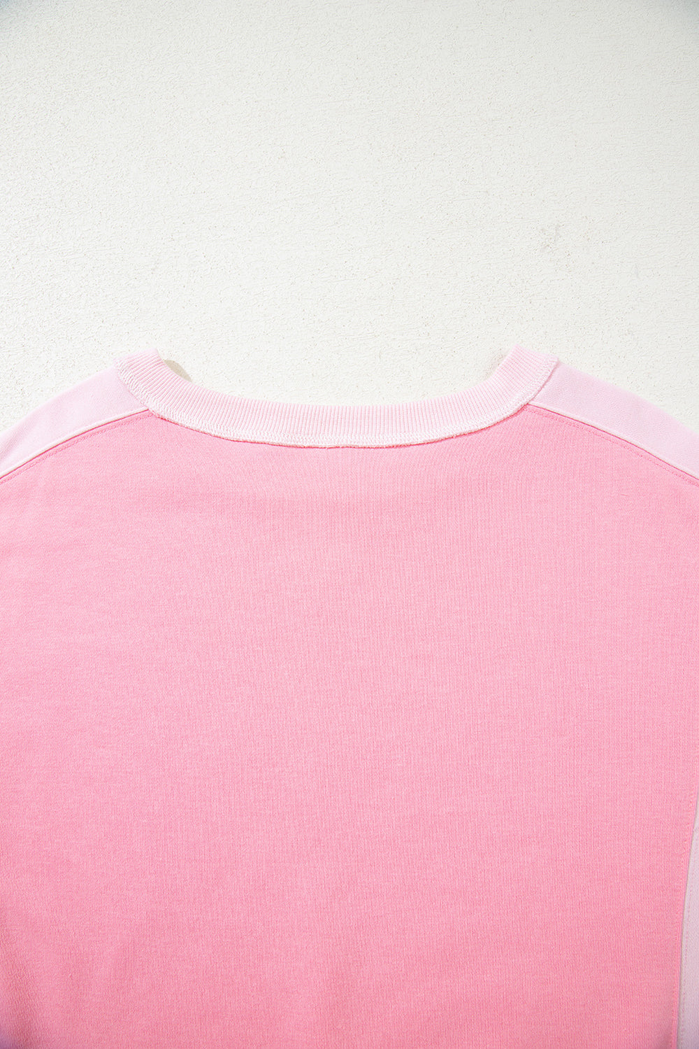 Bonbon 2-tone Color Block Patchwork Drop Shoulder Sweatshirt