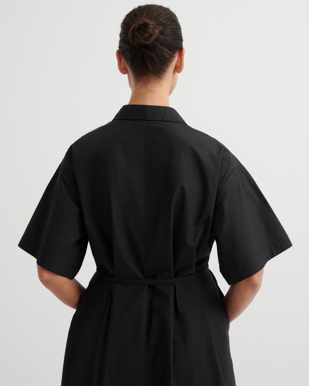 Balance Belted Oversized Shirt Dress – Black