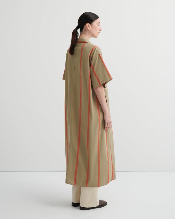 Balance Belted Oversized Shirt Dress – Nasturtium Stripe
