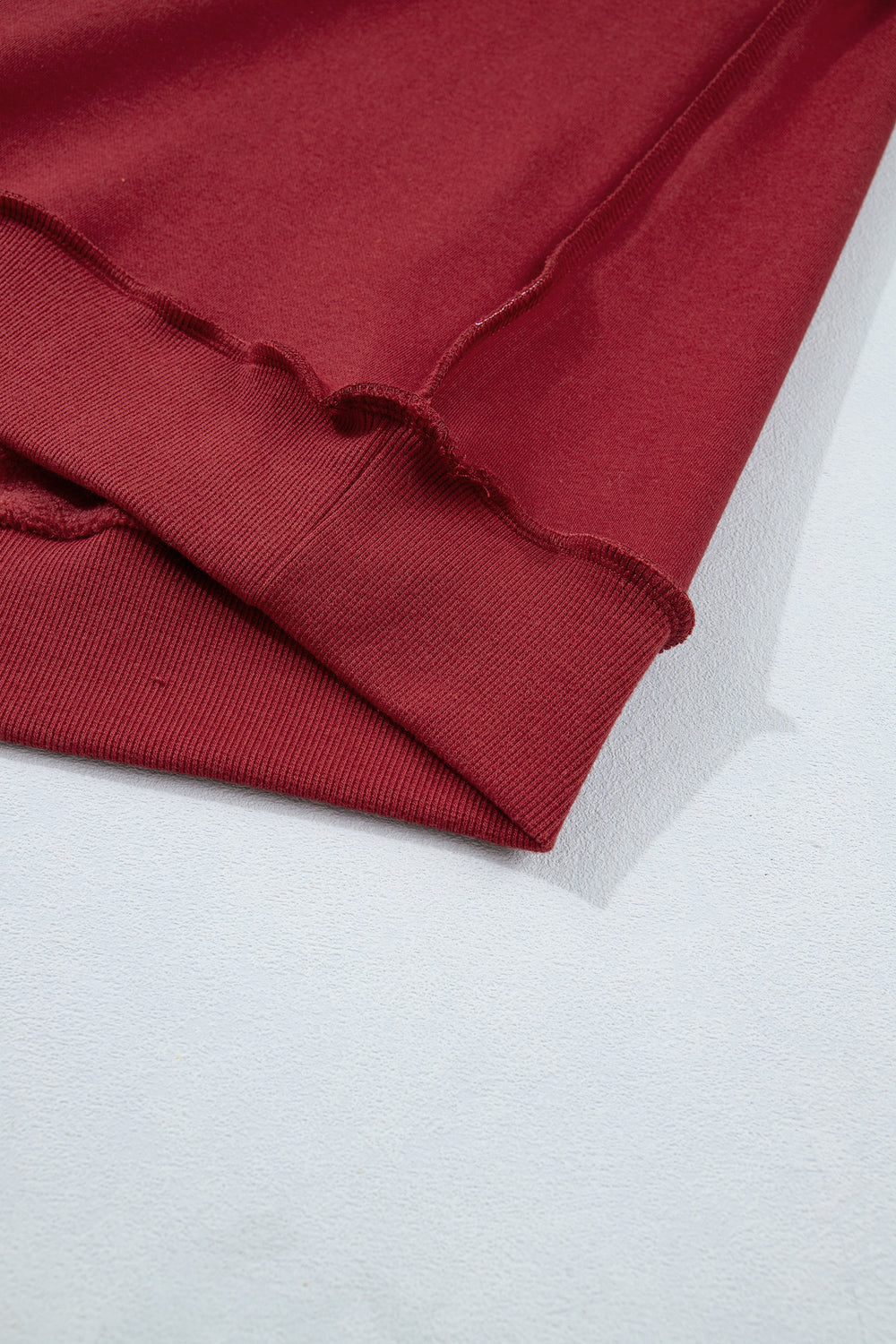 Racing Red Oversize Drop Shoulder Reversible Mock Neck Sweatshirt