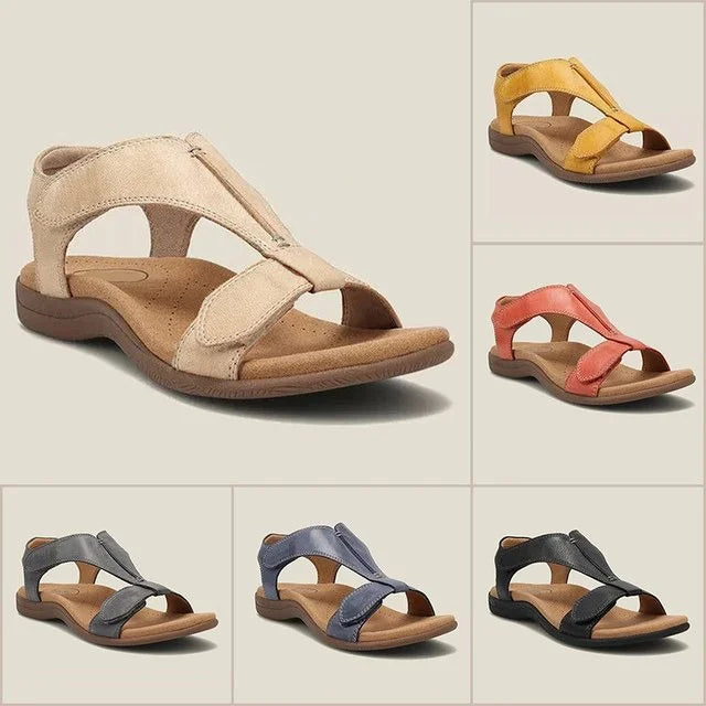 Charlotte Leather Cushioned Arch Support Sandals