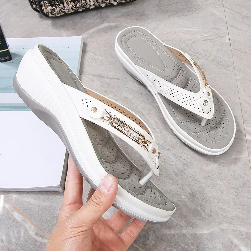 Ashleigh Comfort Wedge Flip Flop Sandals