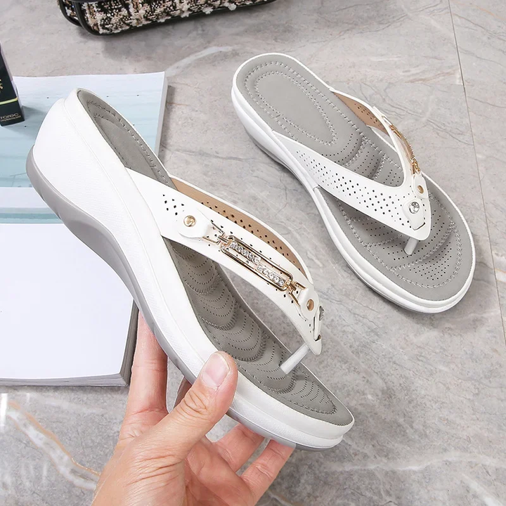 Ashleigh Comfort Wedge Flip Flop Sandals