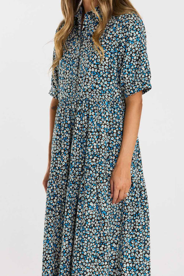Luna Dress - Blue Moon Garden