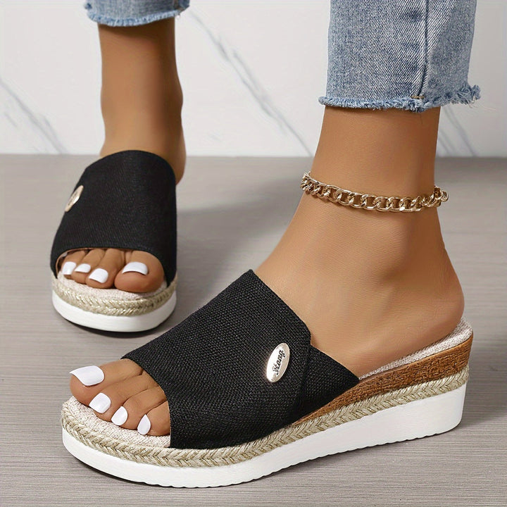 Marina Woven Espadrille Wedge Sandals