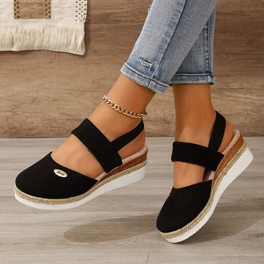 Harper Braided Platform Wedge Sandals