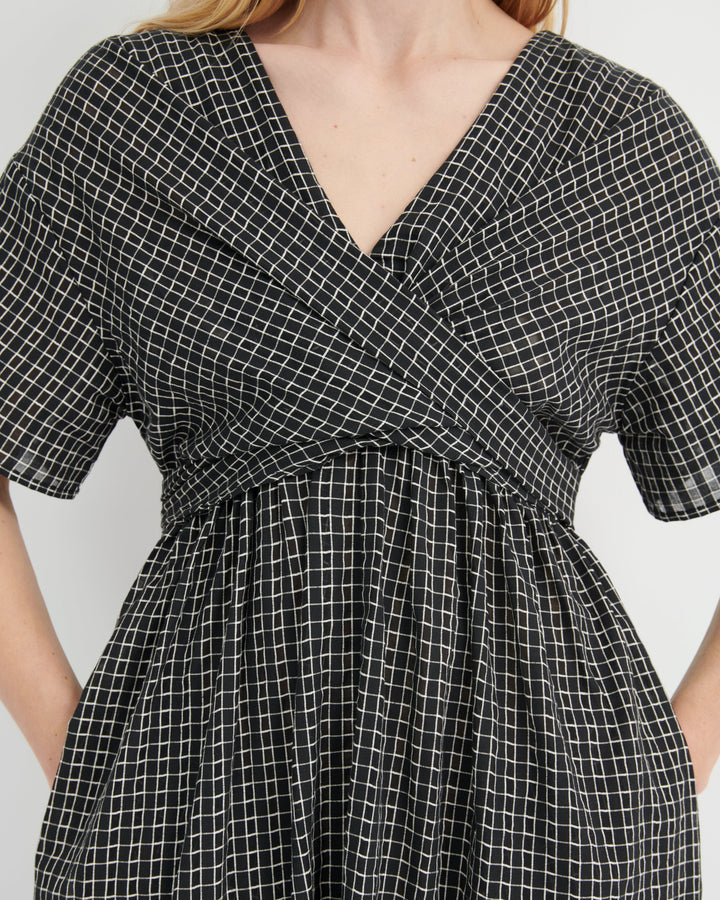 Composer Woven Check Wrap Dress – Loom Check