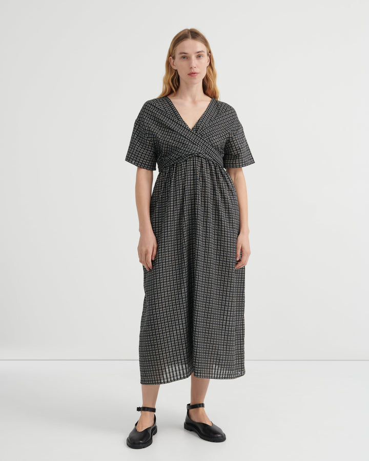 Composer Woven Check Wrap Dress – Loom Check